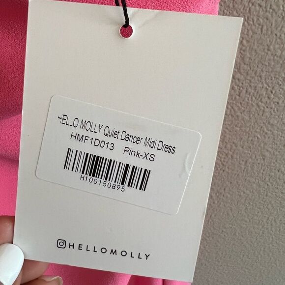 NWT Hello Molly Quiet Dancer Midi Dress in Pink - Picture 12 of 15